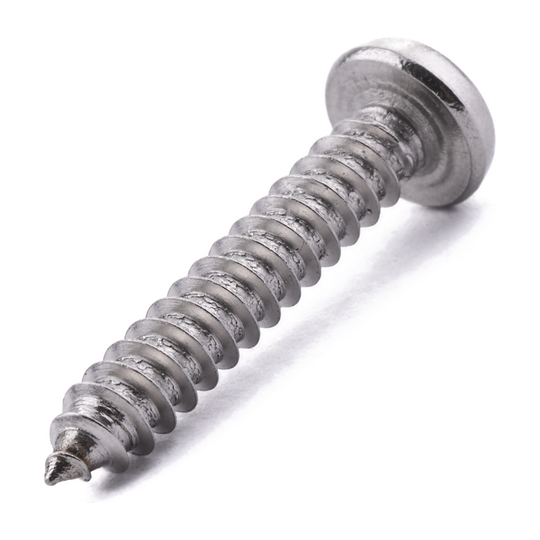 Pan head self-tapping screw with six lobe drive, ISO 14585-C, A2 (304) stainless steel