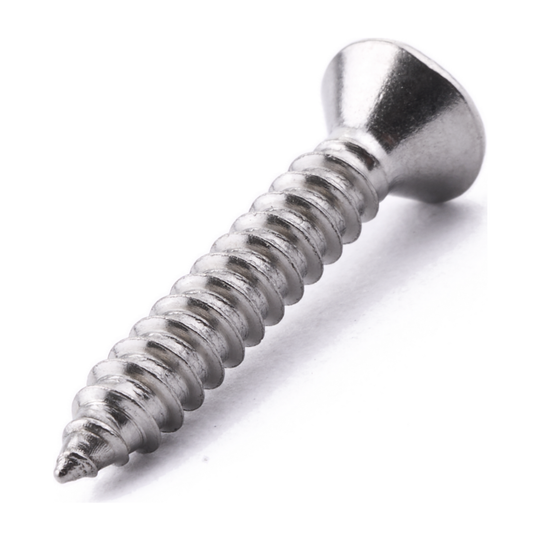 Countersunk self-tapping screw with Pozi drive, stainless steel