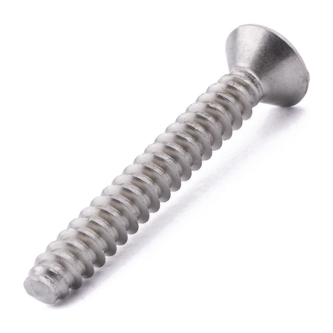 Countersunk self-tapping screw, Pozi drive, blunt point, stainless steel