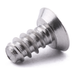 Countersunk truncated self-tapping screw with Pozi drive, A2 (304) stainless steel