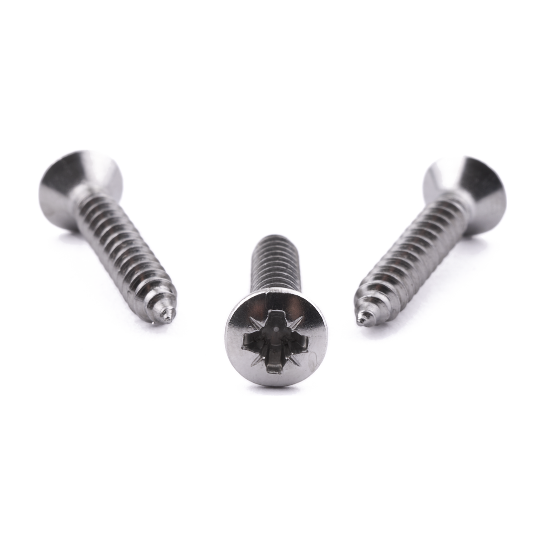 Raised countersunk self-tapping screw with Pozi drive, DIN 7983-C, stainless steel