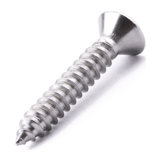 Raised countersunk self-tapping screw with Pozi drive, DIN 7983-C, stainless steel