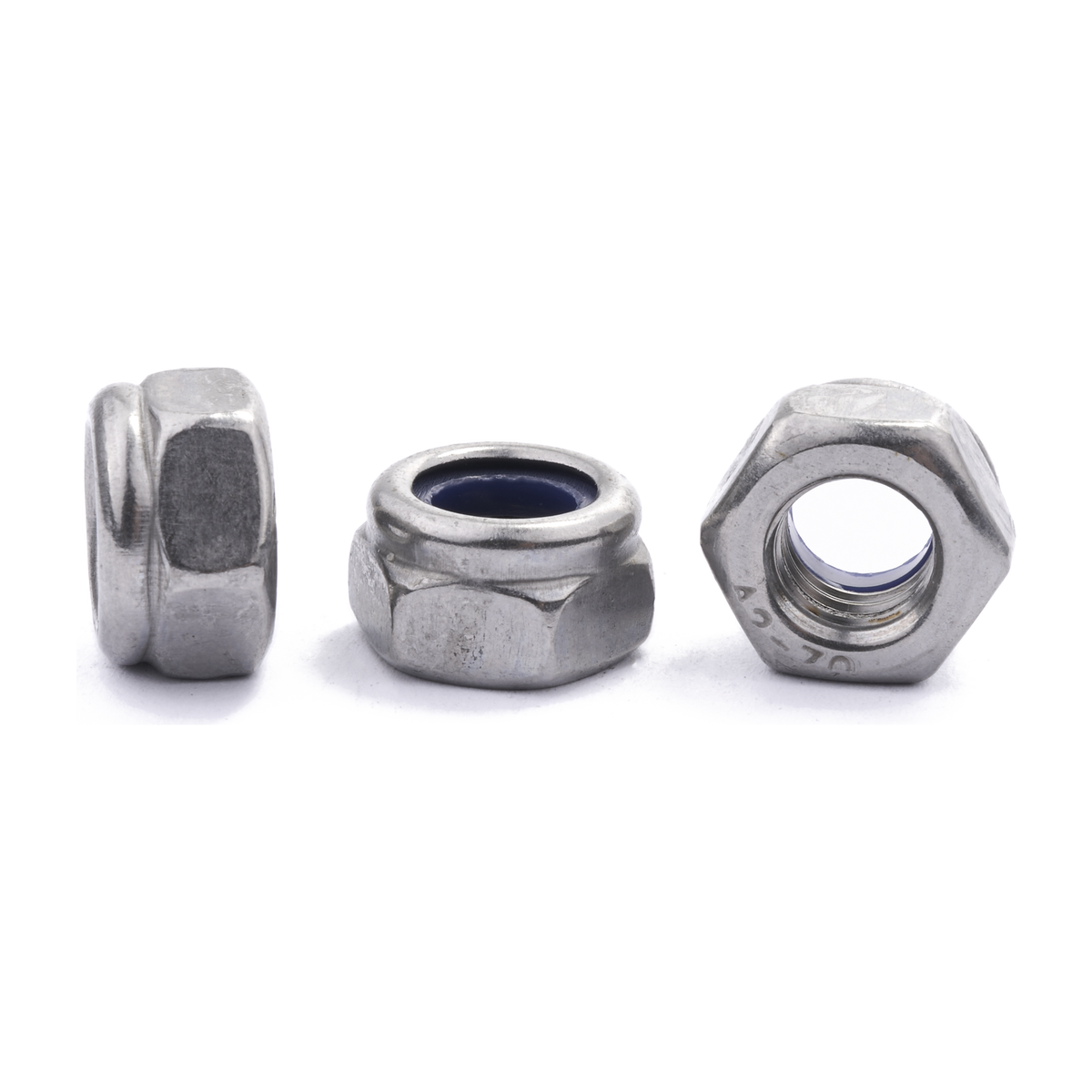 Nyloc insert lock nut, DIN 985, stainless steel