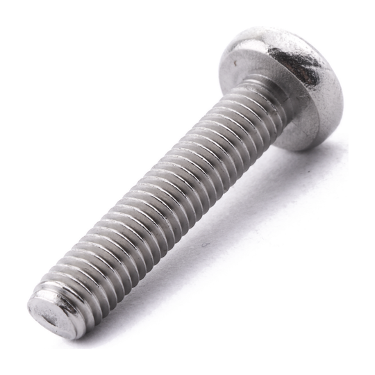 Pan head machine screw with Phillips drive, stainless steel