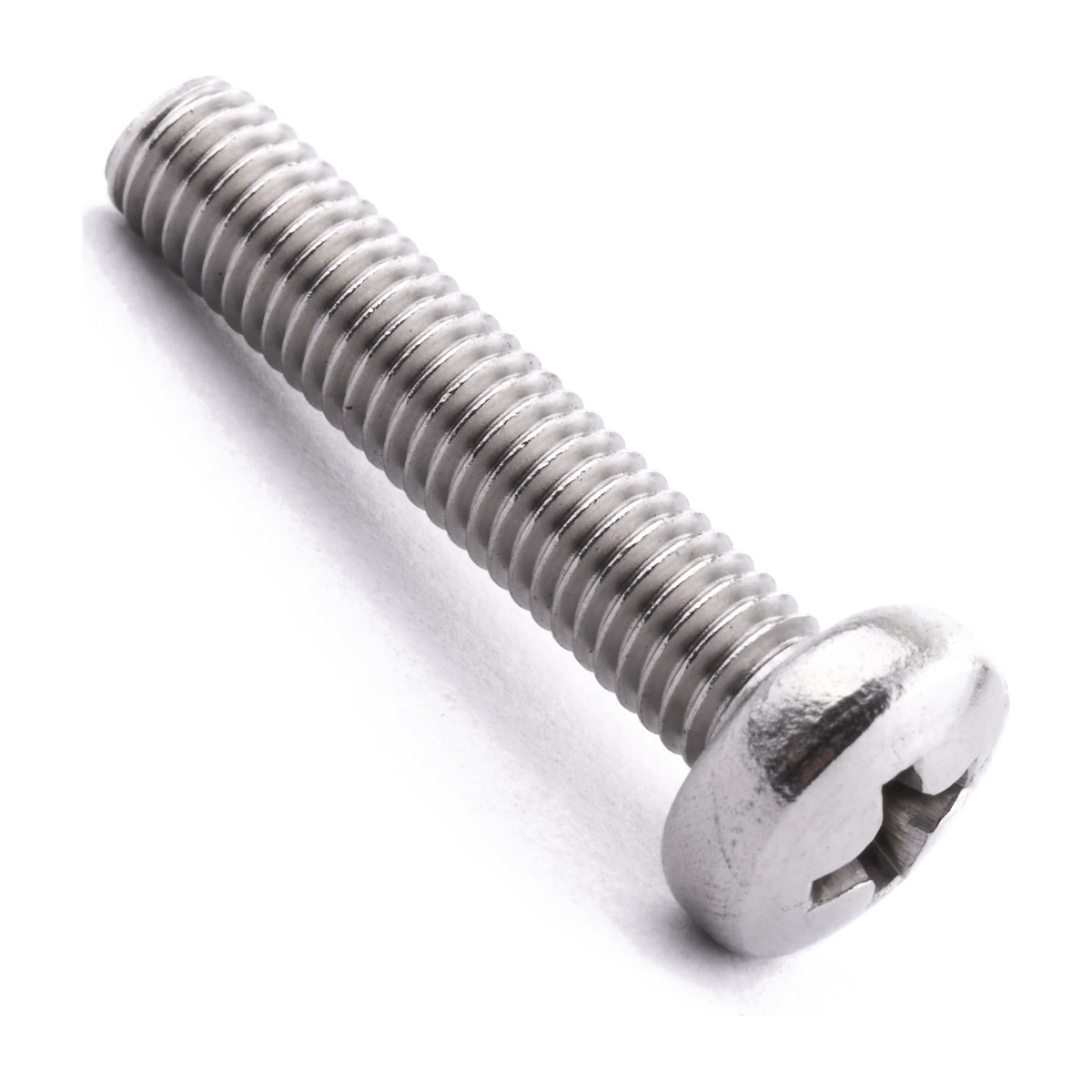Pan head machine screw with Phillips drive, stainless steel