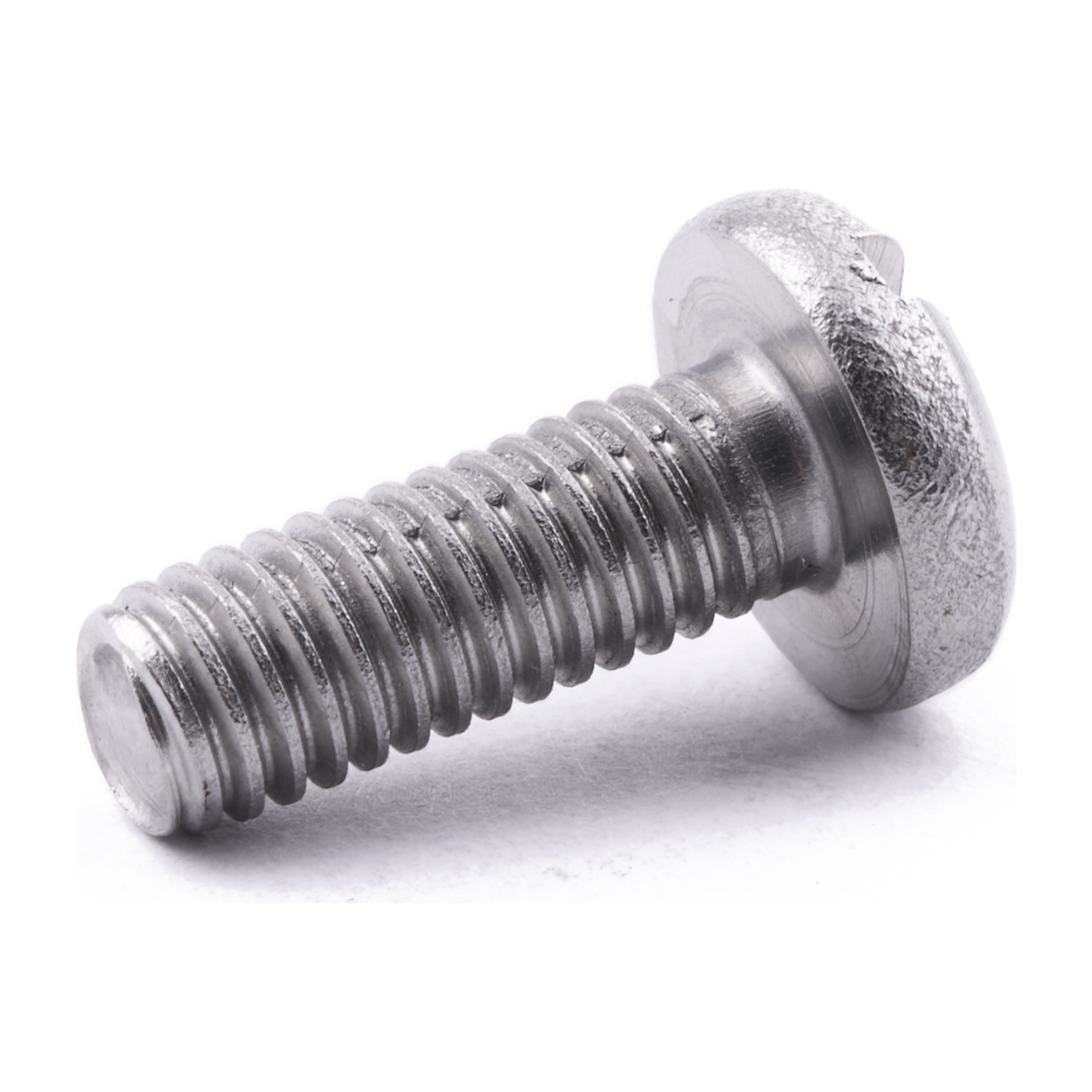 Pan head machine screw with slotted drive, stainless steel