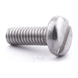 Pan head machine screw with slotted drive, stainless steel