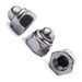 Domed nylon insert nut, DIN 986, A2 (304) stainless steel