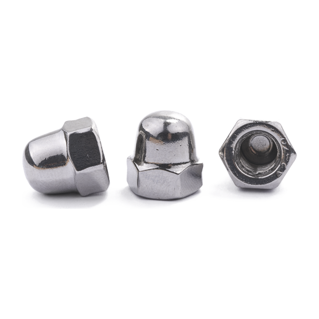 Domed hexagon cap nut, DIN 1587, stainless steel