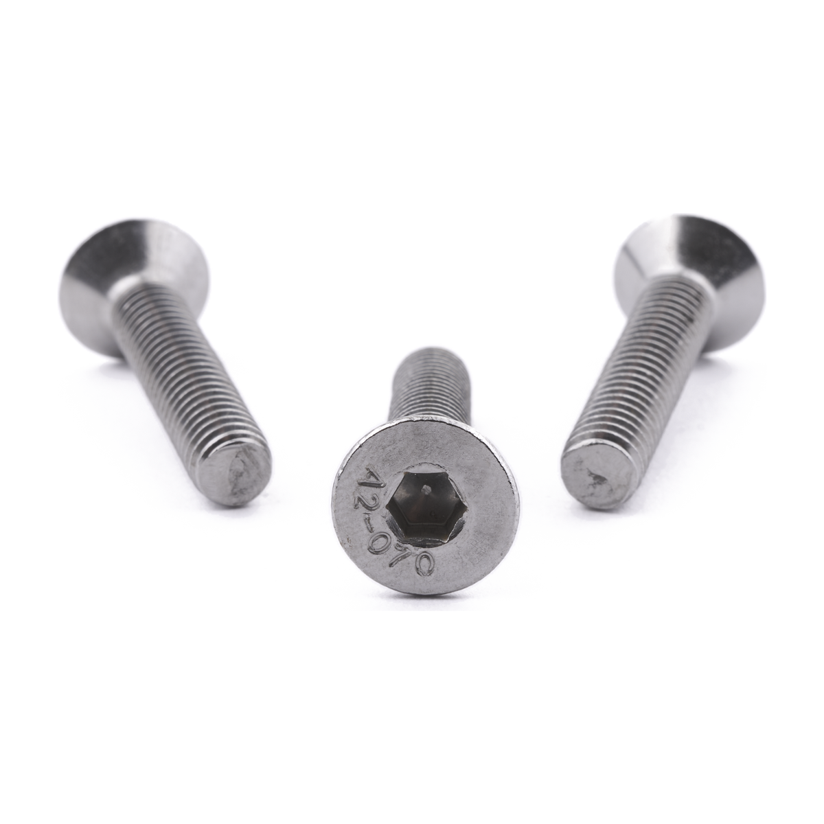 Countersunk screw with hex socket drive, stainless steel