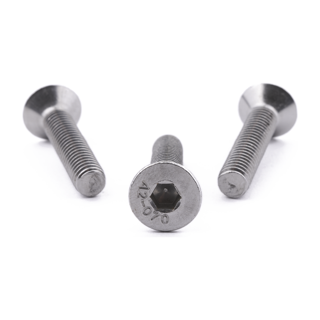 Countersunk screw with hex socket drive, stainless steel
