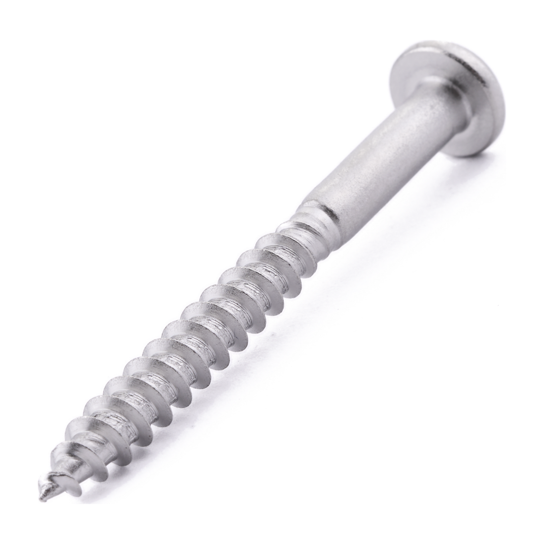 Round head woodscrew with Pozi drive, DIN 7996, A2 (304) stainless steel