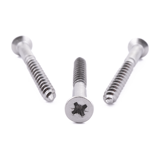 Countersunk woodscrew with Pozi drive, DIN 7997, stainless steel