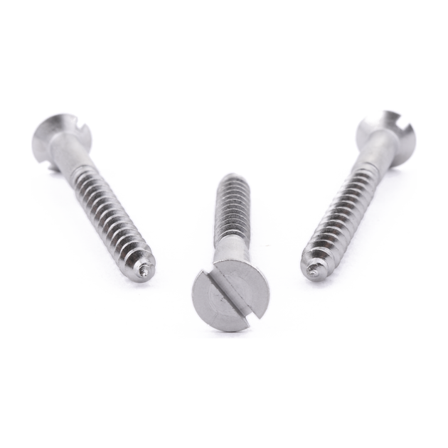 Countersunk woodscrew with slotted drive, DIN 97, stainless steel