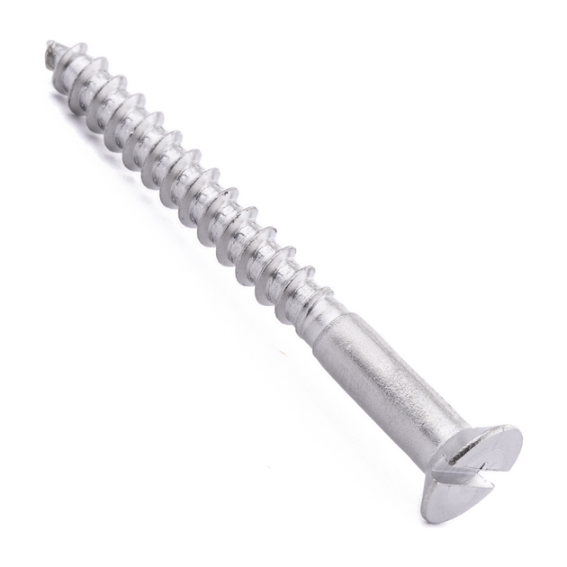 Countersunk woodscrew with slotted drive, DIN 97, stainless steel