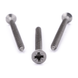 Countersunk chipboard screw with Pozi drive, stainless steel