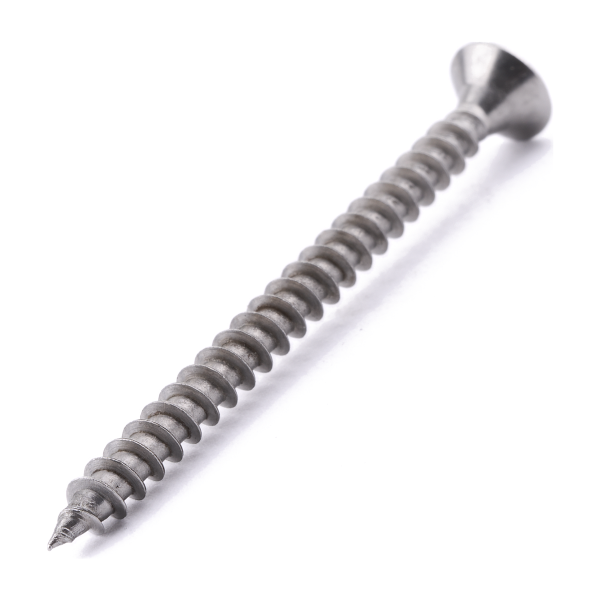 Countersunk chipboard screw with Pozi drive, stainless steel