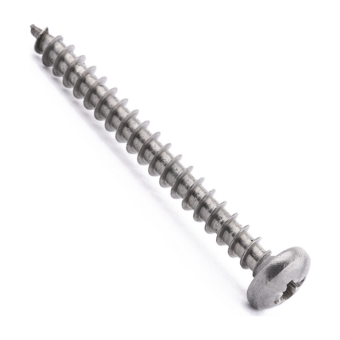 Pan head chipboard screw with Pozi drive, stainless steel
