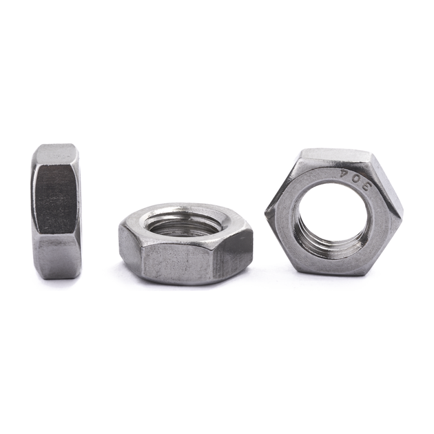 3/8" UNC Hex Jam Nut A2 Stainless Steel