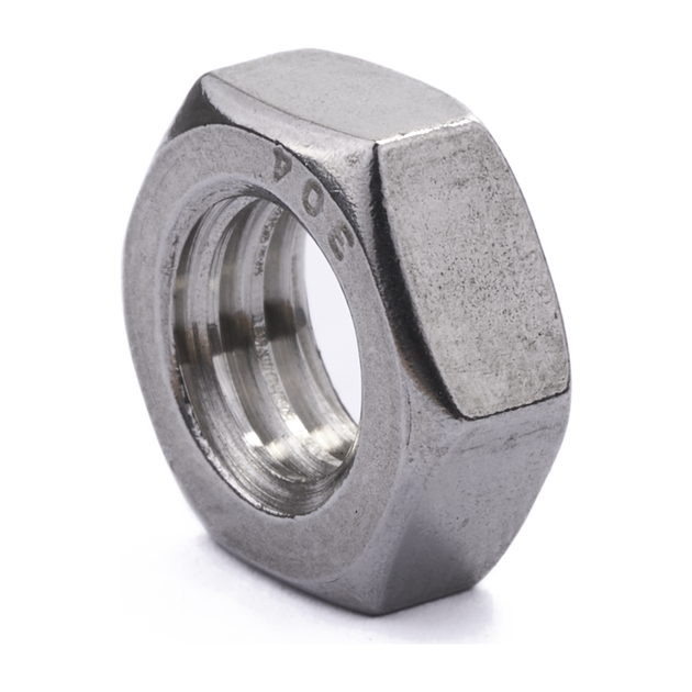 3/8" UNC Hex Jam Nut A2 Stainless Steel