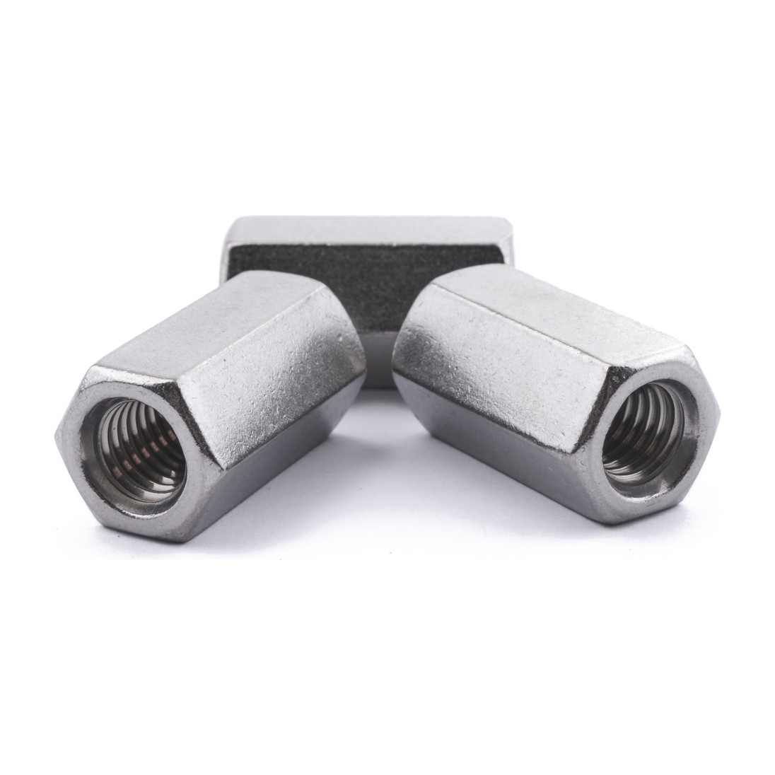 Hex rod connector nut, DIN 6334, stainless steel