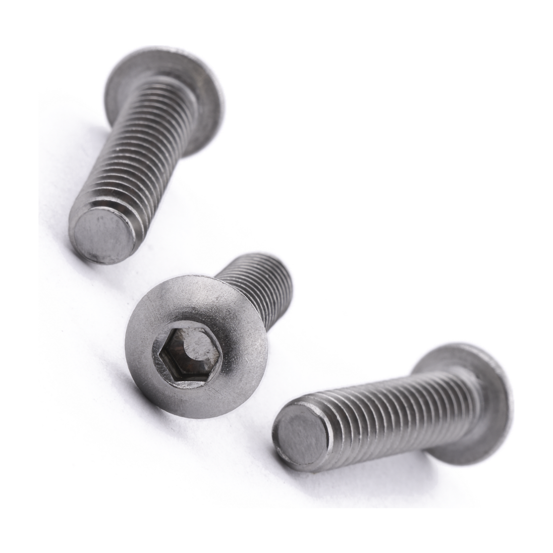 Button head screw with hex socket drive, B18.3, A2 (304) stainless steel