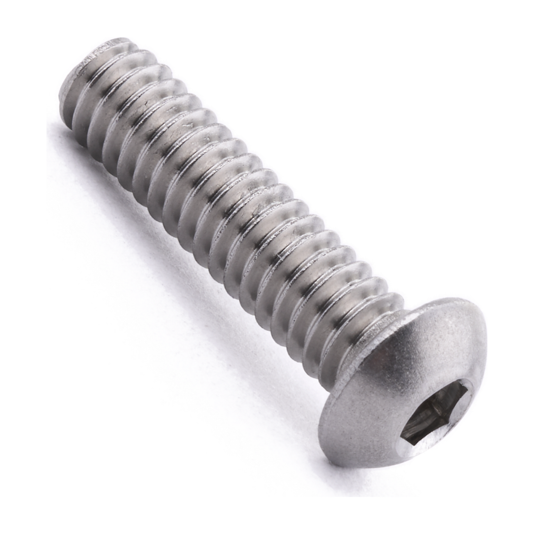 Button head screw with hex socket drive, B18.3, A2 (304) stainless steel