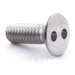 Countersunk two-hole security screw, stainless steel