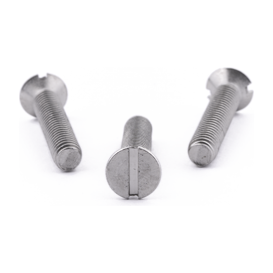 2BA X 1" Csk Slotted Screw A2 Stainless Steel