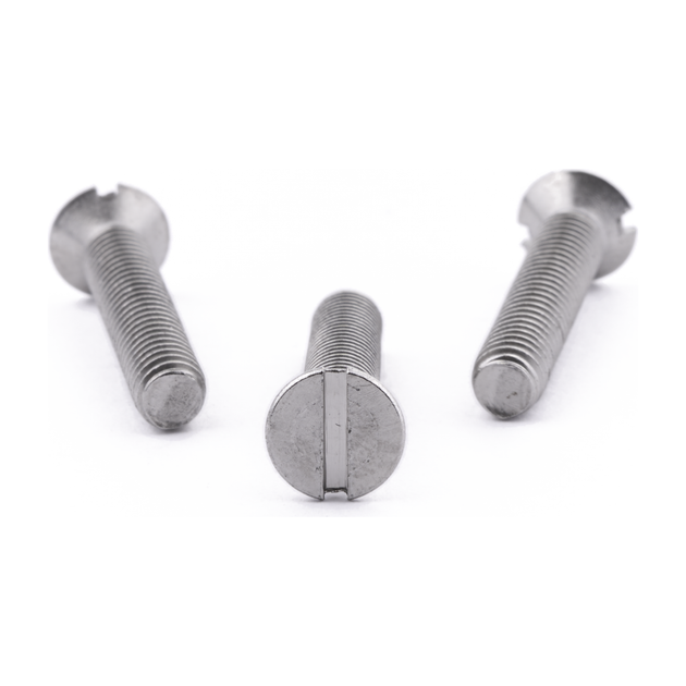 2BA X 1" Csk Slotted Screw A2 Stainless Steel