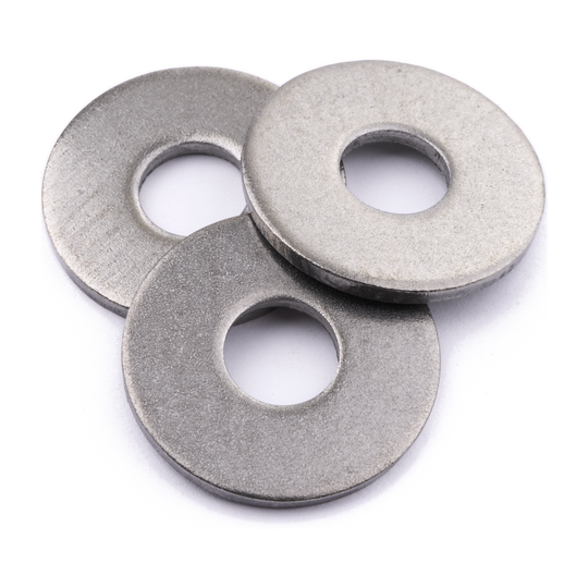 Large-series flat washer, stainless steel