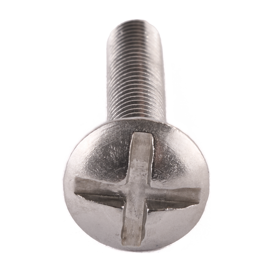 Mushroom head screw with slotted drive, A2 (304) stainless steel