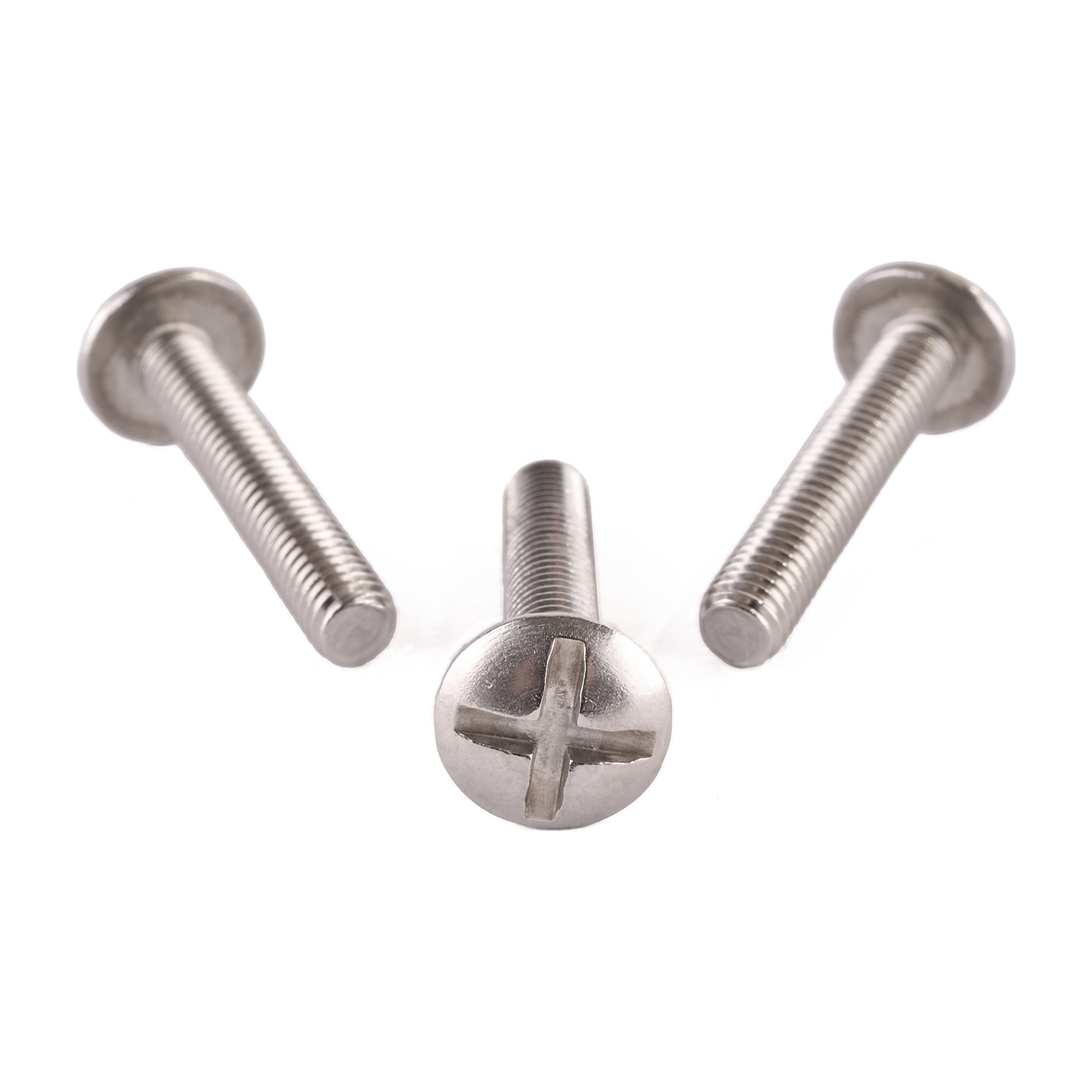 Mushroom head screw with slotted drive, A2 (304) stainless steel