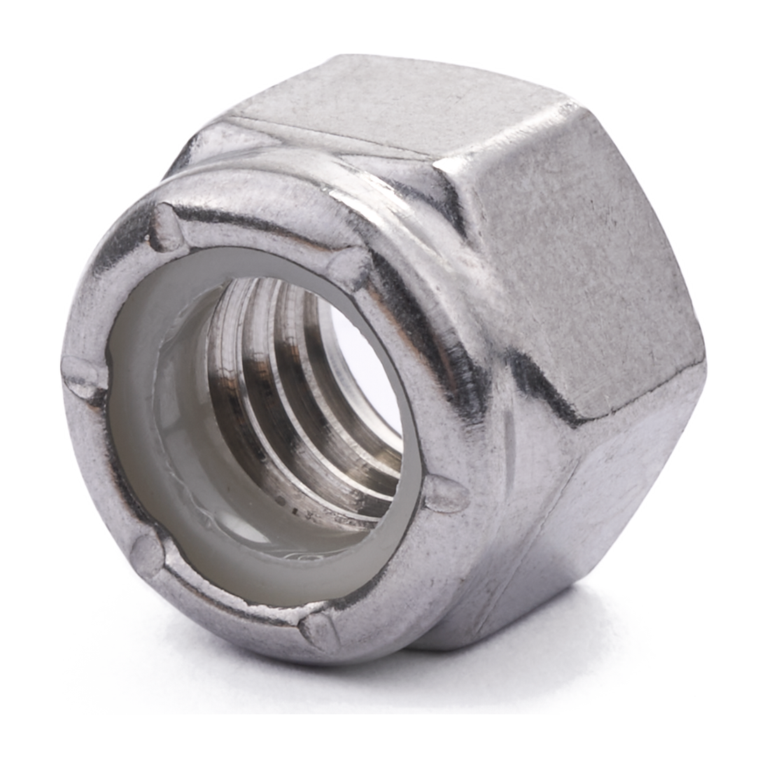 3/8" UNC Nylon Insert Nut A2 Stainless Steel