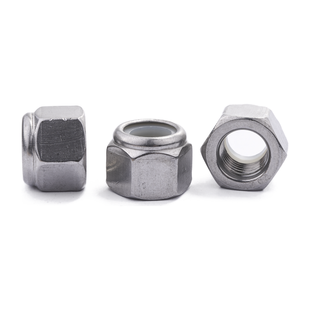 3/8" UNF Nylon Insert Nut A2 Stainless Steel