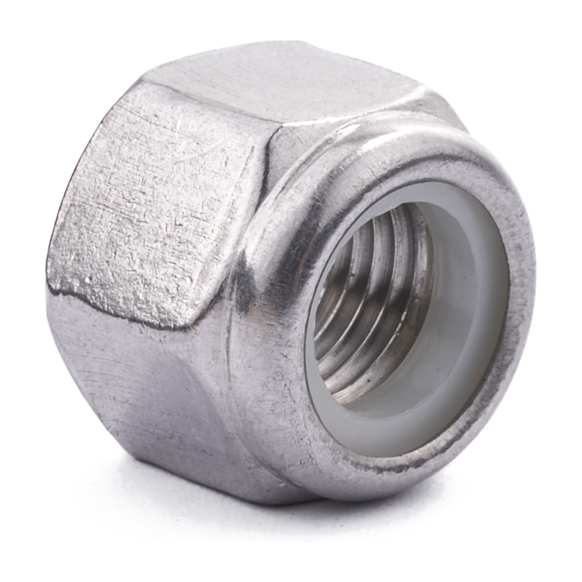3/8" UNF Nylon Insert Nut A2 Stainless Steel