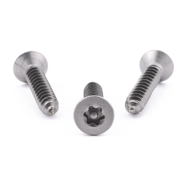 4.2 X 25 Six Lobe Pin Countersunk Security Screw TX20 A2 Stainless Steel