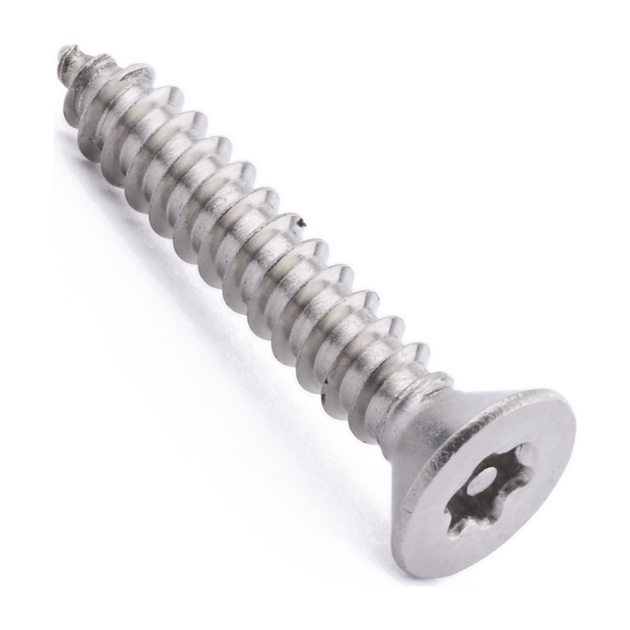 4.2 X 25 Six Lobe Pin Countersunk Security Screw TX20 A2 Stainless Steel