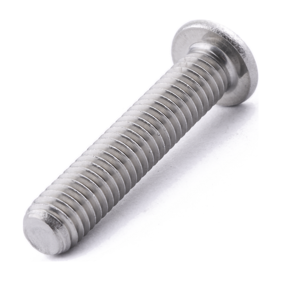Button head screw with hex socket drive, stainless steel