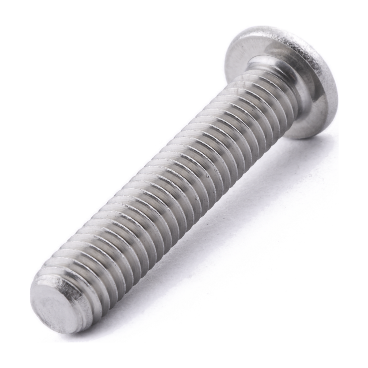 Button head screw with hex socket drive, stainless steel