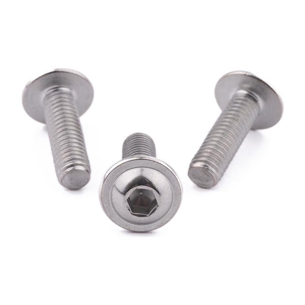 M6 X 20 Hexagon Socket Button Flange ISO 7380-2 A2 Stainless Steel