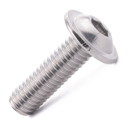 M6 X 20 Hexagon Socket Button Flange ISO 7380-2 A2 Stainless Steel