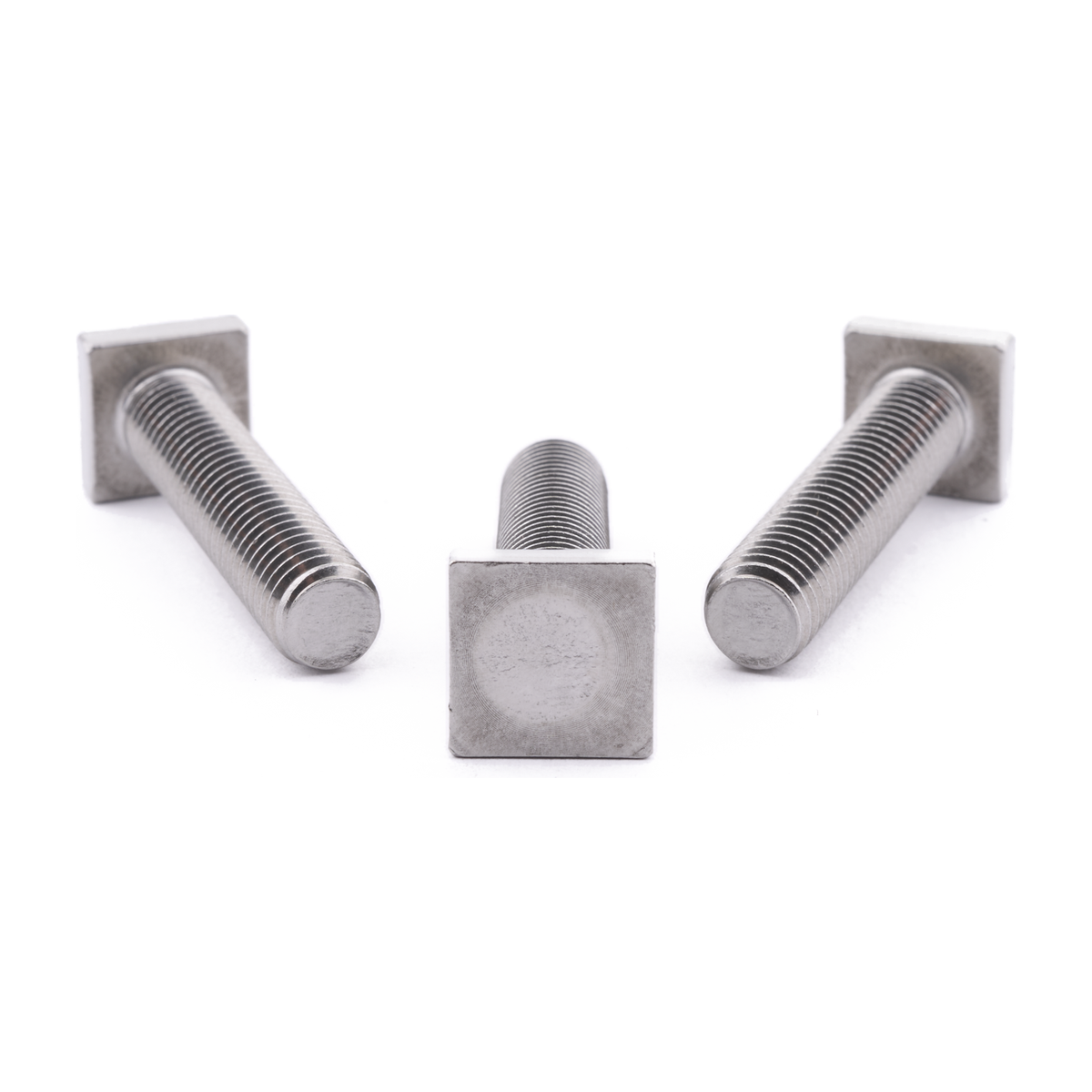Square head screw, fully threaded, A2 (304) stainless steel