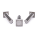 Square head screw, fully threaded, A2 (304) stainless steel