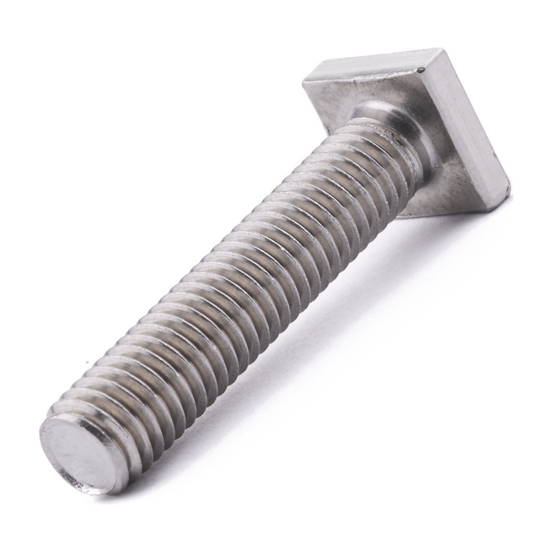 Square head screw, fully threaded, A2 (304) stainless steel
