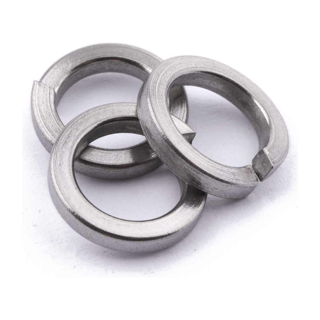 Square section spring washer, stainless steel