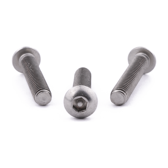 M6 X 30 Security Socket Button Screw ISO 7380 A2 Stainless Steel