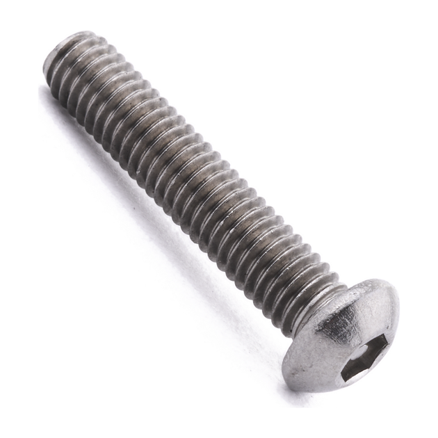 M6 X 30 Security Socket Button Screw ISO 7380 A2 Stainless Steel
