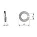 Rectangular section spring washer, stainless steel