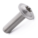 Flanged button head screw with six lobe drive, stainless steel